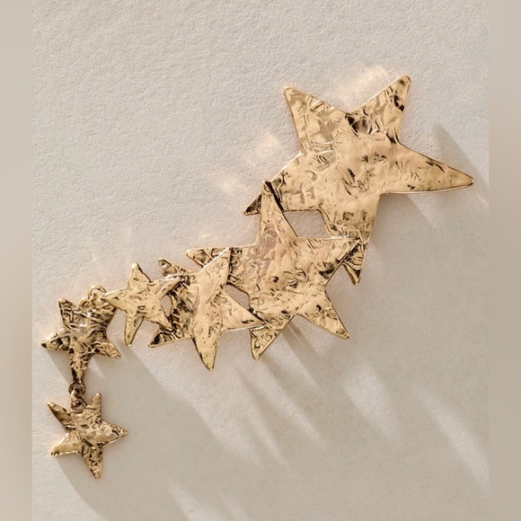 Free People Jewelry - NWT Free People Shooting Stars💫 Brooch Pin in Gold New